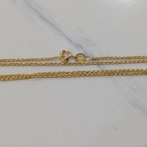 18K Yellow Gold Trace Chain – 40cm