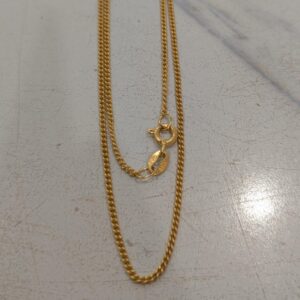 9K Yellow Gold Curb Chain – 55cm