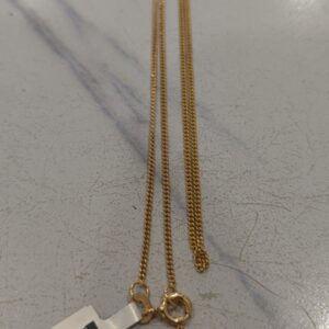9K Yellow Gold Curb Chain – 60cm