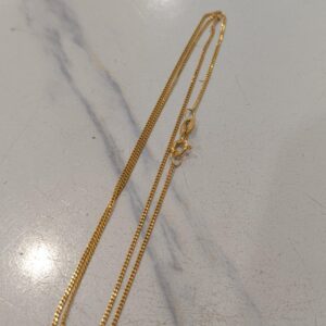 9K Yellow Gold Curb Chain – 50cm